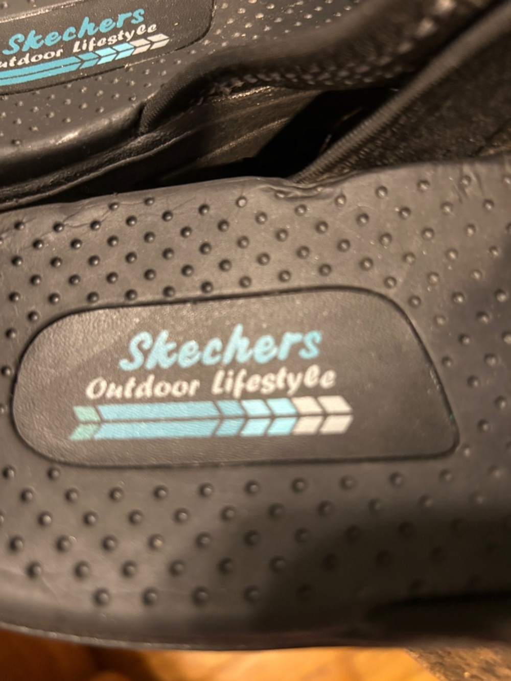 Skechers Black Strappy Comfort Slide Sandals - Picture 2 of 4